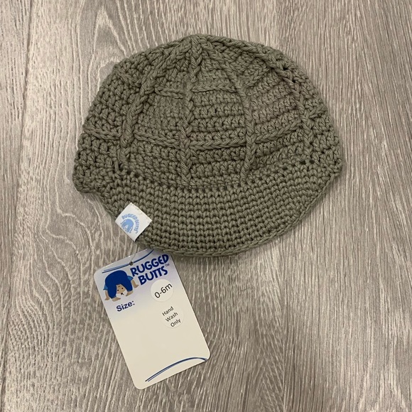Ruggedbutts Baby-boy's Crocheted Beanie Gray 0-6 m - Picture 3 of 5